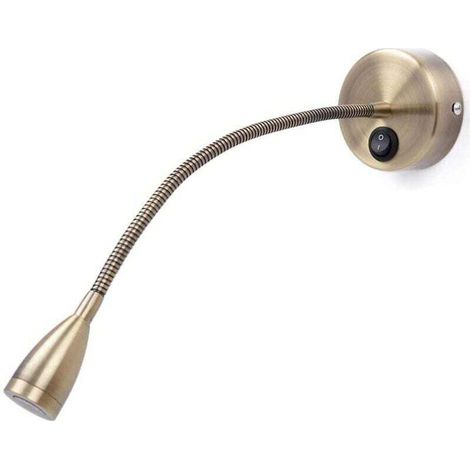 Liseuses murales flexibles/lampe de chevet avec interrupteur, 13 Watt Cree Led, Bronze My-b031 [Classe énergétique A+++]