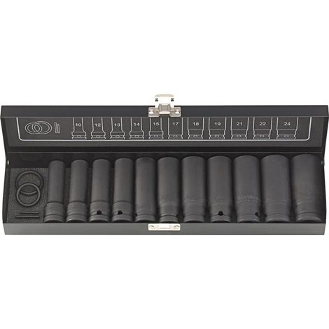 Fortis Kraft-Steckschlüssel-Satz 1/2 15-tlg., lang (1/5)