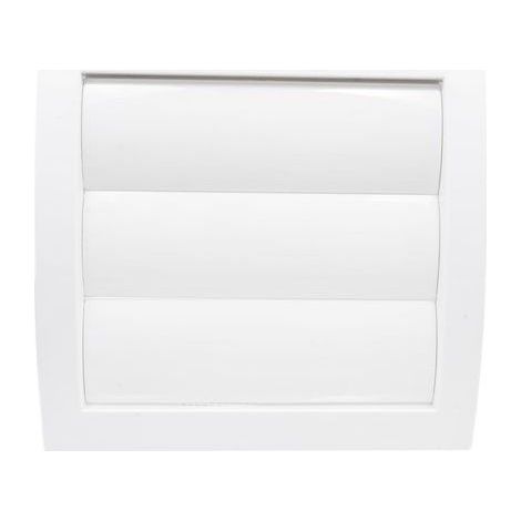 White. 100mm diameter connection. Ventilation grille with movable blades, Venetian blind, and backdraft damper. Made of ABS plastic. (1/5)