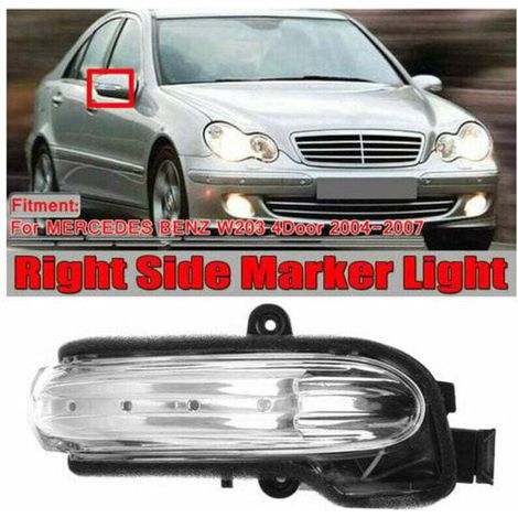 Intermitente de retrovisor derecho para Mercedes-Benz W203 4 puertas (2004-2007), motor XU. Producto de alta calidad, duradero y fiable, fabricado con materiales seleccionados y conforme a las normas  (1/3)