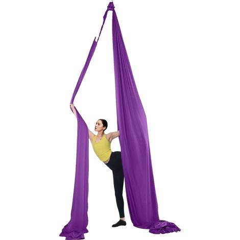 Hamaca de yoga aérea, capacidad de carga de 1000 kg, poliéster duradero, verde militar. (1/2)