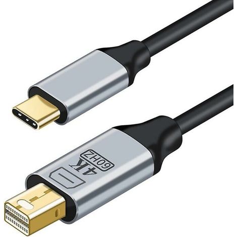 Adaptateur Type-C Vers Mini DisplayPort - 4K 60 Hz - Écran Partagé ou Miroir - Pour Ordinateur Portable Smartphone Tablette - 1 Pièce (1/4)