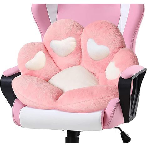 Coussin pour Pattes de Chat,Coussin de siège Mignon Coussin pour Chaise canapé Paresseux Décoration extérieure Plancher Chaud Coussin Tapis Chaud Doux pour la Peau (60x60cm, Amour Rose) (1/5)