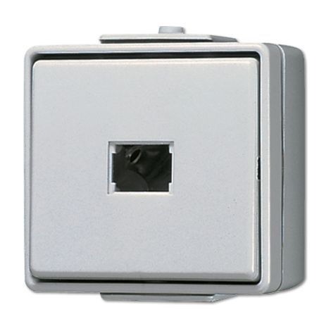 Jung Pulsante, 1 polo deviatore con morsetto N, 10 A 250 V , IP 44, WG 600 633 W