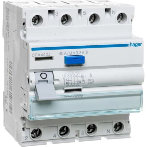 Disyuntor diferencial 4P 40A 03A tipo AS CPA440J