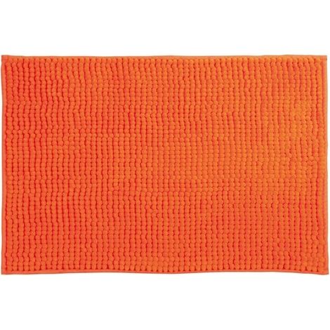 Tapis de bain Microfibre CHENILLE 50x80cm Orange MSV
