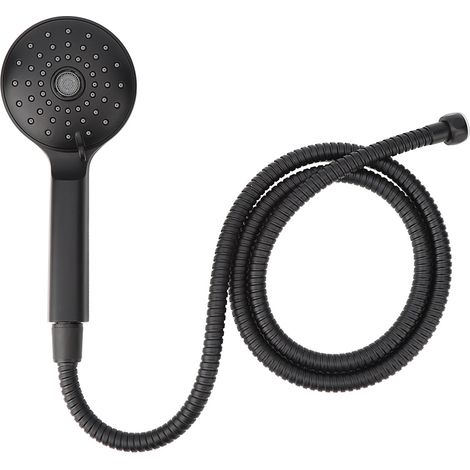 Set doccia portatile multifunzionale, kit flessibile per soffione doccia ad alta pressione nero opaco (1/5)
