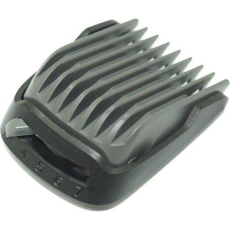 1x Guide de coupe 3-7mm, 5 réglages, peigne ajustable, pour tondeuse barbe MG3757 BT3206