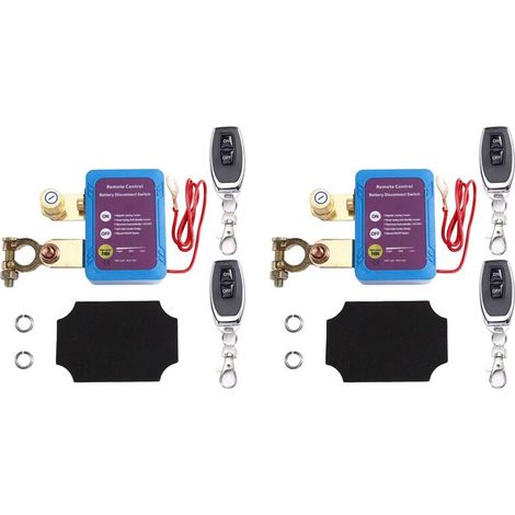Convient pour deux disjoncteurs de batterie télécommandés, 12V/24V 240A, interrupteurs d'arrêt automatiques pour automobiles et navires.