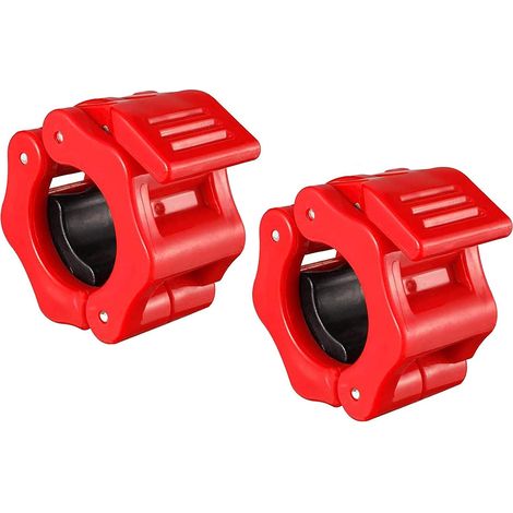 Lot de 2 pinces de serrage à dégagement rapide pour barre d'haltères de musculation (1/4)