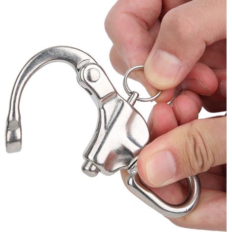 Mousqueton rotatif en acier inoxydable 316 pour escalade, alpinisme et via ferrata 16x87mm