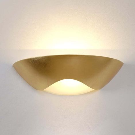 [GEBRAUCHT] B-Ware Holländer Wandleuchte Wandlampe Matteo Curve LED Lampe Leuchte Gold Wandstrahler (1/2)