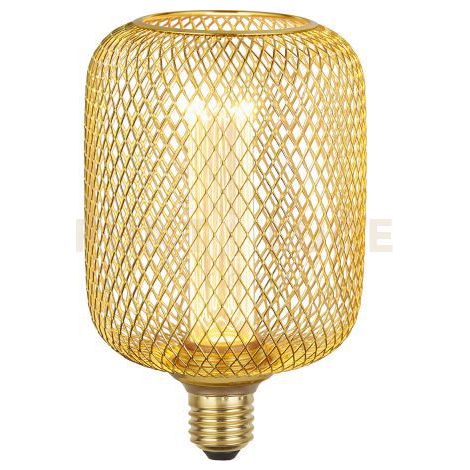 Lampadina Contemporanea Rete Metallica Acciaio Oro E27 3,5W 1800K