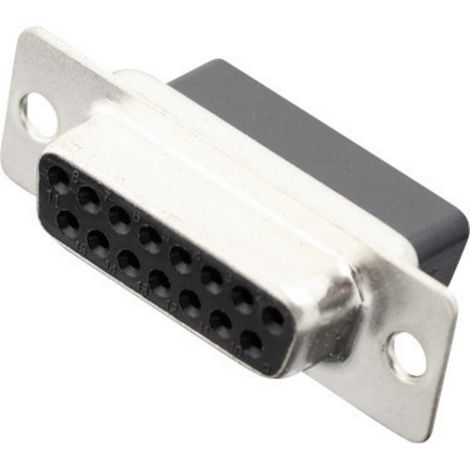 MH Connectors MHDBC15-SS 2101-0190-12 D-SUB Buchsenleiste 180 ° Polzahl: 15 Crimpen 1 St.