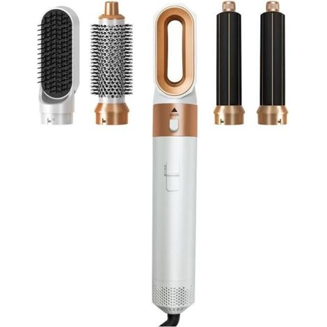 5-en-1 Hair Air Styler Version 2.0, Multistyler Sèche-cheveux, Brosse Soufflante avec 5 accessoires,Brosse Coiffante Chauffante