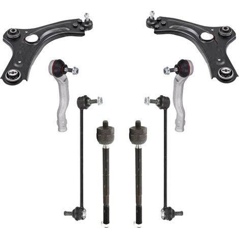 KIT BRACCIO OSCILLANTE 8 PEZZI COMPATIBILE CON RENAULT CLIO V (B7) 1.5 Blue dCi 100 (B7 / Kit Sospensione Completo OE/OEM / Bracci Oscillanti + Testine Sterzo / Sostituzione Diretta OEM