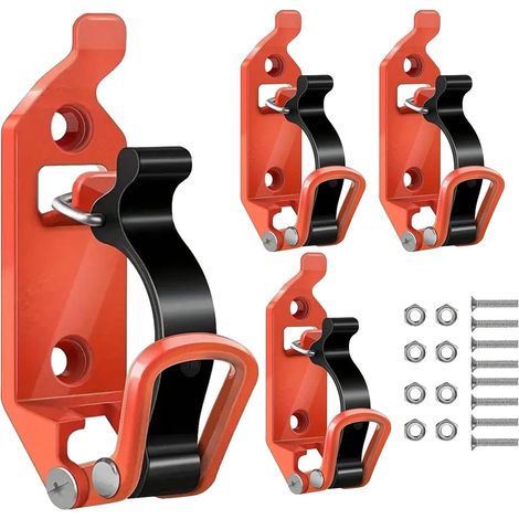 Porte-pelle 4 pièces à fermeture rapide pour charges – Support de rangement de garage – Montage Pour garages, bateaux, expéditions, pompiers, véhicules utilitaires, SUV et (1/5)