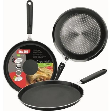 Pfannkuchenpfanne Ibili Indubasic 28 cm Silber Aluminium