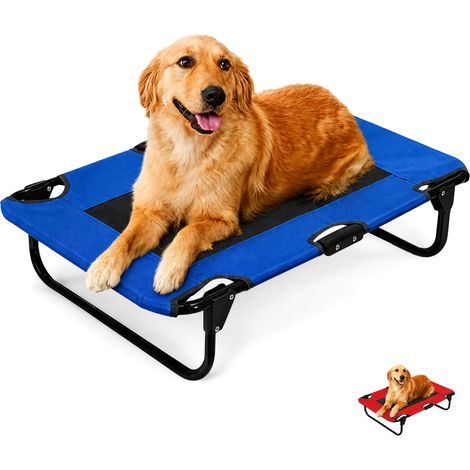 Brandina per cani pieghevole misura 75x52x17 cm, cuccia rialzata con struttura in metallo, rete traspirante per animali di piccola e media taglia - co (1/5)