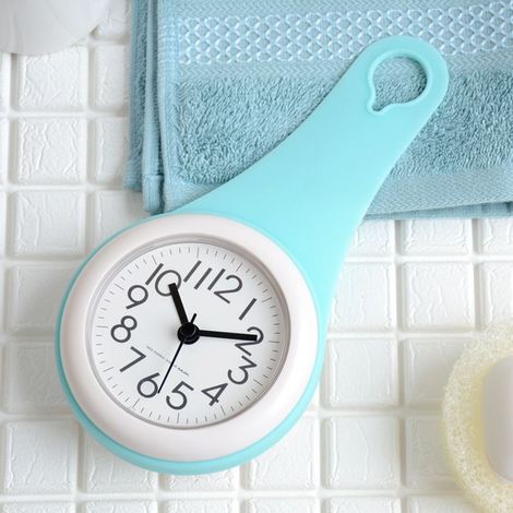 Sveglia per il bagno elegante Sveglia / silent - Timer da cucina con ventosa - Mini sveglia per la casa, l'Orologio originale - blu (1/5)