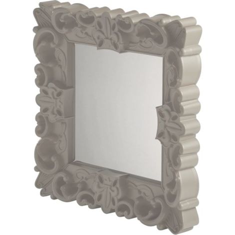 Mirror of Love Grigio tortora - Piccolo specchio di design originale Slide colorato moderno barocco camera ingresso sala da pranzo salotto