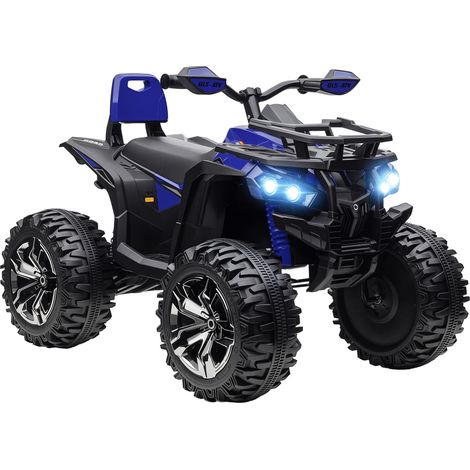 Quad electrique pour enfants 3-5 ans 12V avec phares et pedale 100x65x73 cm Bleu