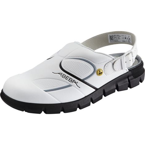 Abeba Berufsschuh Clog weiß/schwarz 37335, OB, EU-Schuhgröße: 46