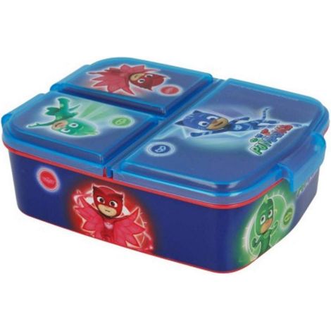 Kinder Brotdose mit 3 Fächern, BPA-frei, PJ Masks Motiv (1/5)