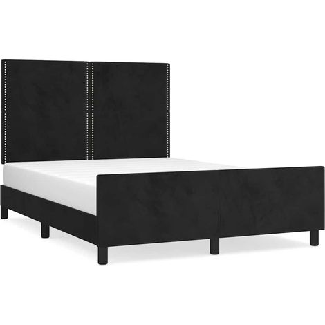 Maison Exclusive - Giroletto senza Materasso Nero 140x190 cm in Velluto (1/5)