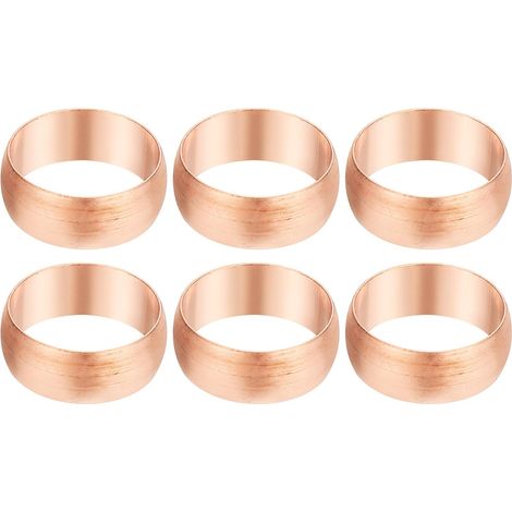 8mm Tube Embouts de Manchons Compression OD, 6Pcs Kit d'Assortiment Raccords à Virole en Cuivre pour Gaz d'Eau d'Air - 15mm (1/5)