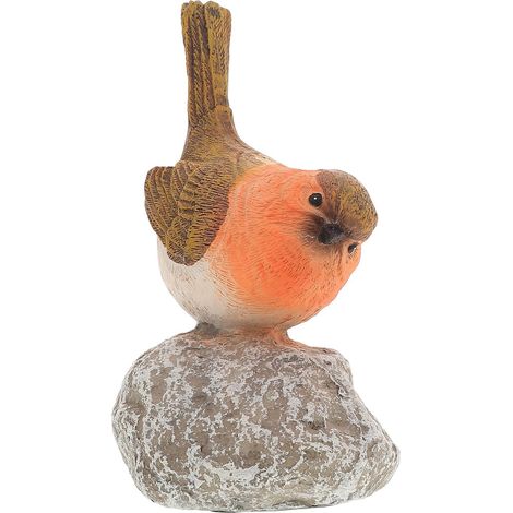 Figurine D'oiseau en Résine pour Décoration de Jardin Extérieur, Statue D'oiseau Réaliste Solide, Ornements Animaux pour Terrasse et Pelouse, Décor Printemps-été, Résistant (1/5)