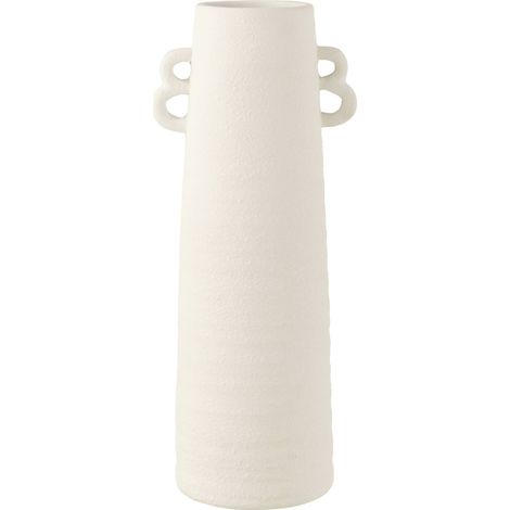 Vase conique blanc en poterie - blanc (1/3)