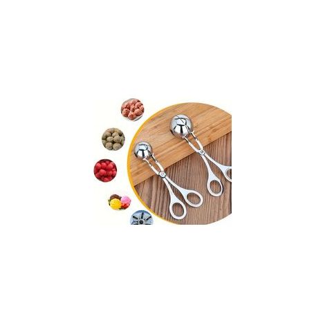 Set per polpette in acciaio inox da 2 pezzi: forbici per polpette, strumento per la preparazione di polpette di manzo, utensili da cucina, accessori da cucina - Crezuo