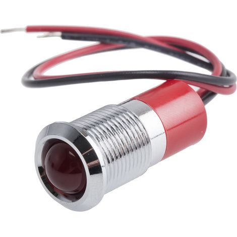 Rs Pro – Voyant LED rouge 14mm – Tension 220V c.a. – Indice de protection IP67 – Pour espaces confinés