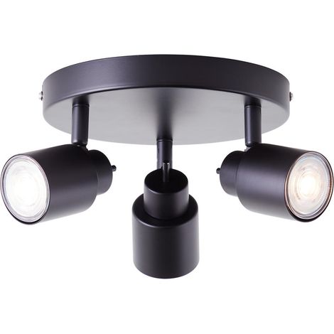Brilliant Andres LED Spotrondell 3flg schwarz matt, Metall, 3x QPAR51, GU10, 10 W, LED-Reflektorlampen inklusive (Lichtstrom: 345lm, Lichtfarbe: 3000K) (1/5)