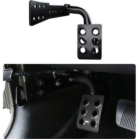 Accessoire de voiture, Qiilu Pédale de voiture, Pédale de Voiture en Métal de Voiture Côté Gauche Repose-Pied Décoration Accessoire pour Wrangler JK 2007-2018 (1/4)
