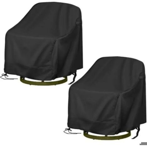 Lot de 2 housses de chaise longue pivotantes d'extérieur 420D imperméables et résistantes pour meubles d'extérieur, chaise longue