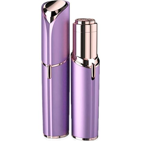 Rasoir Visage Femme, Rasoir Electrique Femme avec Lumières LED, Doux et Sans Danger Epilateur Visage Femme pour Joues/Menton/Bras, Pile Incluse (Violette) (1/5)