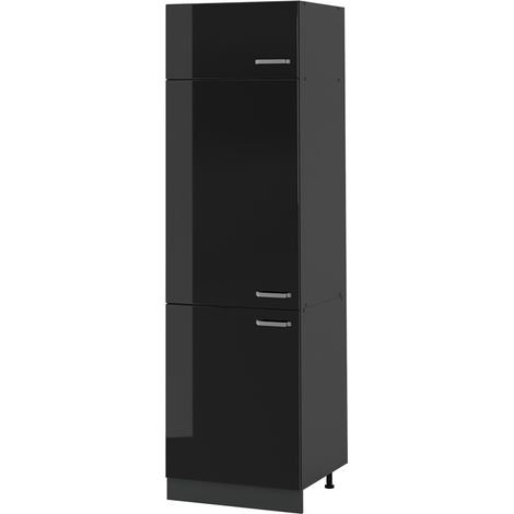 Vorratsschrank R-Line, Schwarz Hochglanz/Anthrazit, 60 cm, Vicco (1/5)