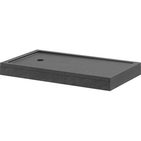 Pearlstone Slate 1700mm x 700mm x 40mm Bath Replacement Shower Tray and Plinth (1/4)