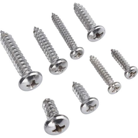 Vis autotaraudeuses tête ronde cruciforme, 410 pièces en acier au carbone Q215 pour fixation et assemblage (1/5)
