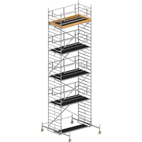 Layher Rollgerüst Uni Breit P2 Safety Plus mit Doppelgeländer 10,38m AH (1/3)