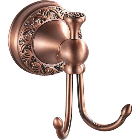 Handtuchhaken aus Messing, Wandarmaturen für Badezimmer, Mustergravur-Design.