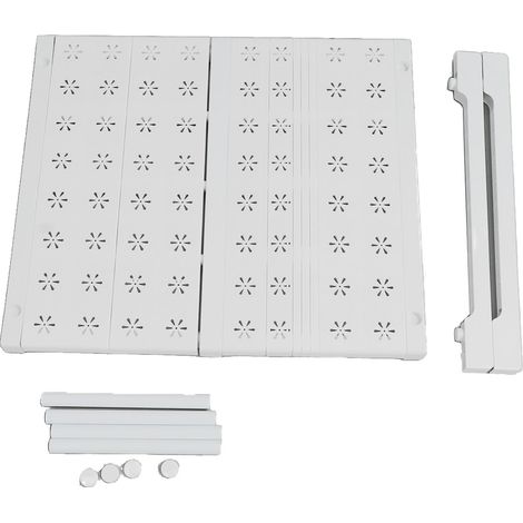 Étagère de rangement extensible pour placard, facile à installer, grande capacité de charge, gain de place, idéale pour la cuisine, la salle de bain et le garde-manger. Longueur : 37 à 48 cm / 14,6 à (1/5)