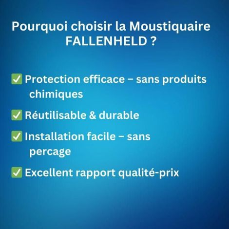 Lot de 3 Moustiquaire fenêtre FALLENHELD 130 x 150 cm Noir – Sans perçage – Montage par bande Noir 130 x 15 MOUSTIQUAIRE DE FENETRE (1/5)