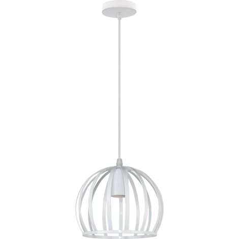 Wottes – Lustre suspension industrielle métal E27 – Design créatif rond – Dimensions Ø10cm x H19cm – Tension 111V-240V – Pour salon, chambre, bar