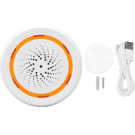 Alarme sonore et lumineuse intelligente, 2,4 GHz, sans fil, alarme domestique télécommandée, type ZigBee