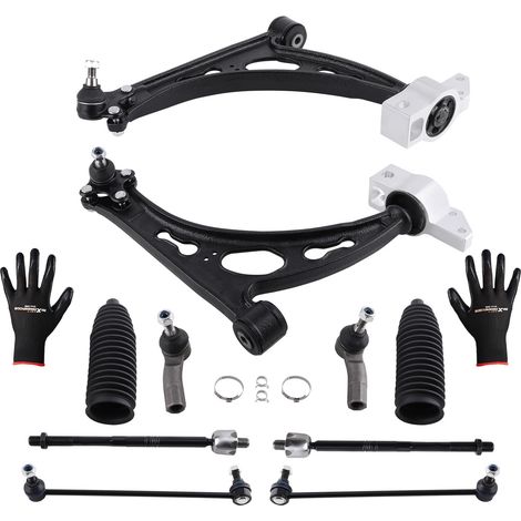 10PCS SUSPENSION WISHBONE FRONT CONTROL ARMS TIE ROD END KIT FOR SEAT VW AUDI A3 (1/5)