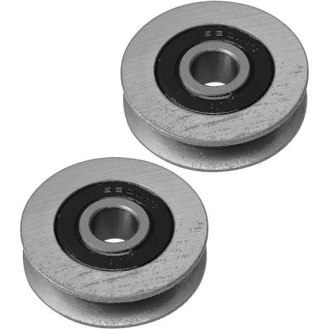Poulies, palans, 2 poulies à gorge en U, diamètre 50 mm, capacité de charge 512 kg