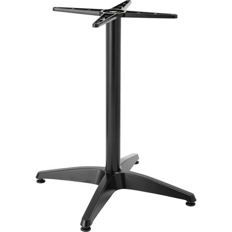 Oviala – Pied de table ajustable 72/110 cm en aluminium anodisé – Base 65 x 65 cm pour stabilité – Poids léger 2,9 kg pour usage intensif